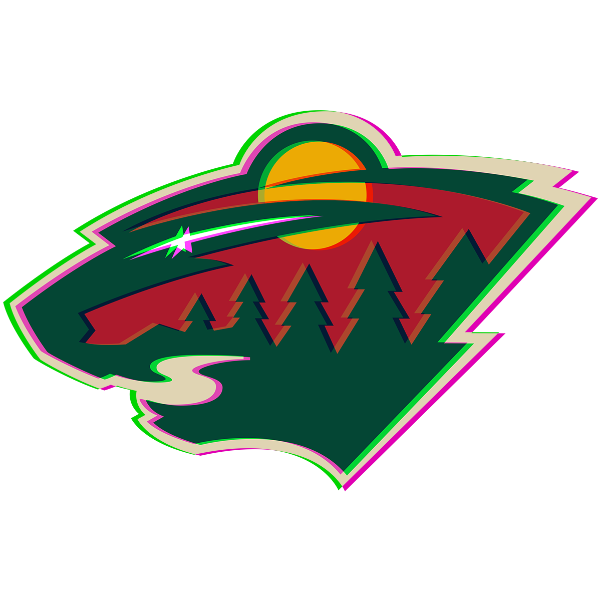 Phantom Minnesota Wild logo vinyl decal